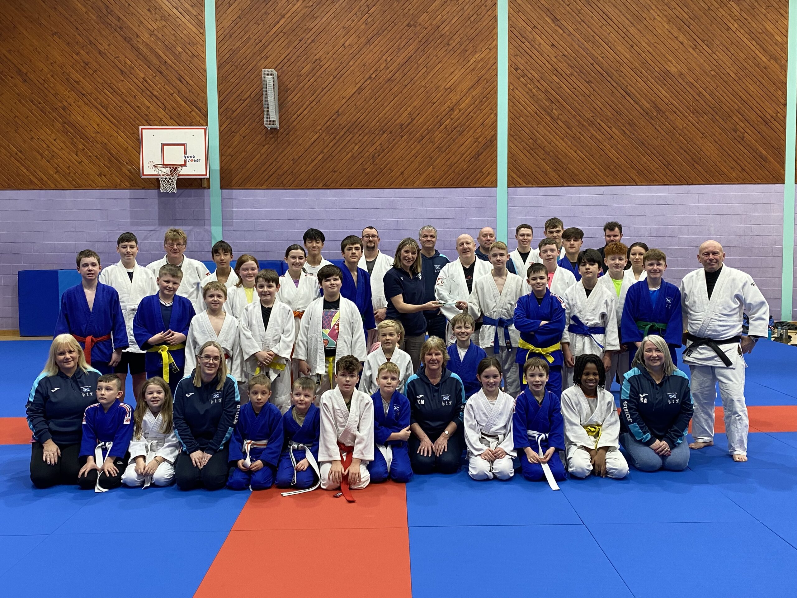 Invergordon Judo Club receiving their award